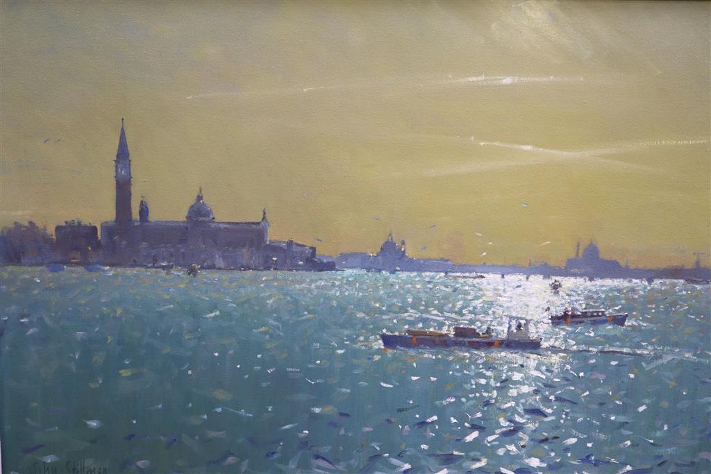 John Stillman R.S.M.A., oil on canvas, Blunt Light, Venice, 41 x 61cm